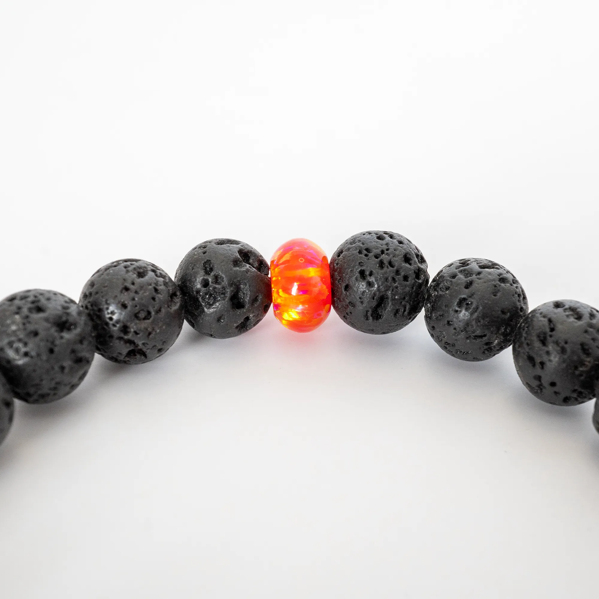 Nectar Opal & Lava Stone Beaded Bracelet