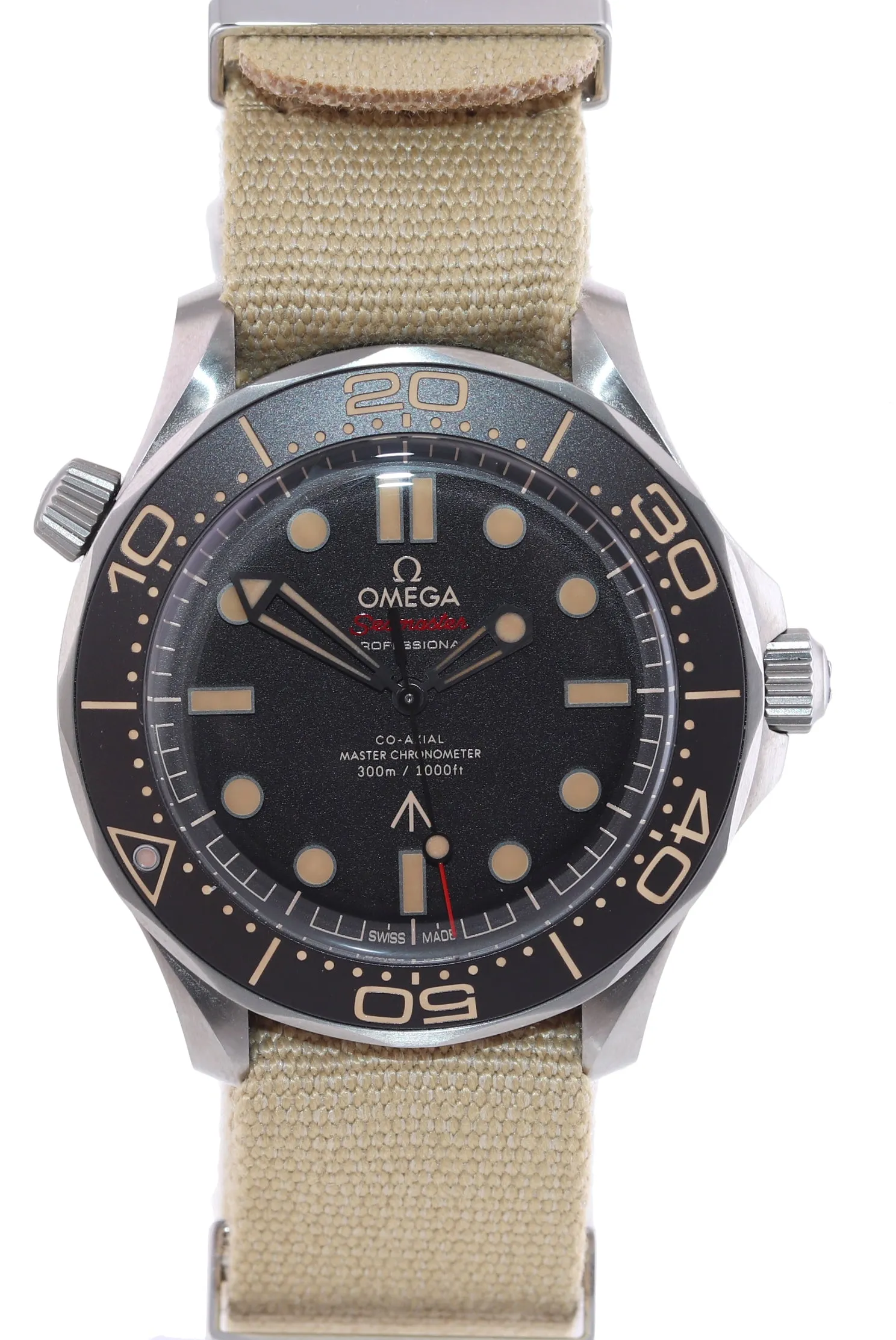 NEW 2021 Omega Seamaster Bond 007 Brown Titanium NATO 210.92.42.20.01.001 Watch