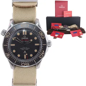 NEW 2021 Omega Seamaster Bond 007 Brown Titanium NATO 210.92.42.20.01.001 Watch