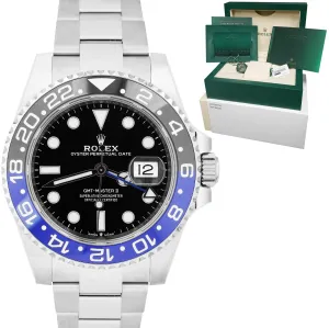 NEW APRIL 2022 Rolex GMT-Master II Ceramic BATMAN OYSTER BRACELET 126710 BLNR