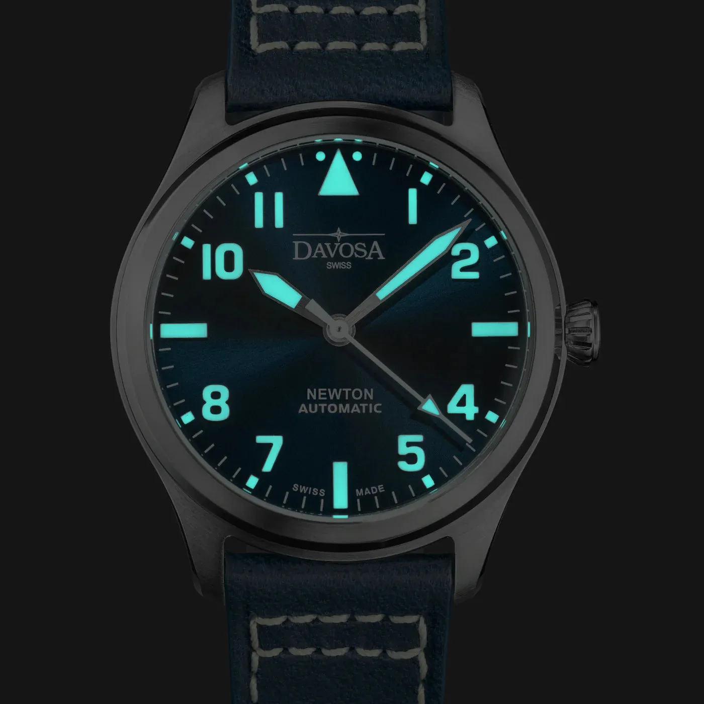 Newton Automatic 40mm Blue Blue Pilot Watch 16153045