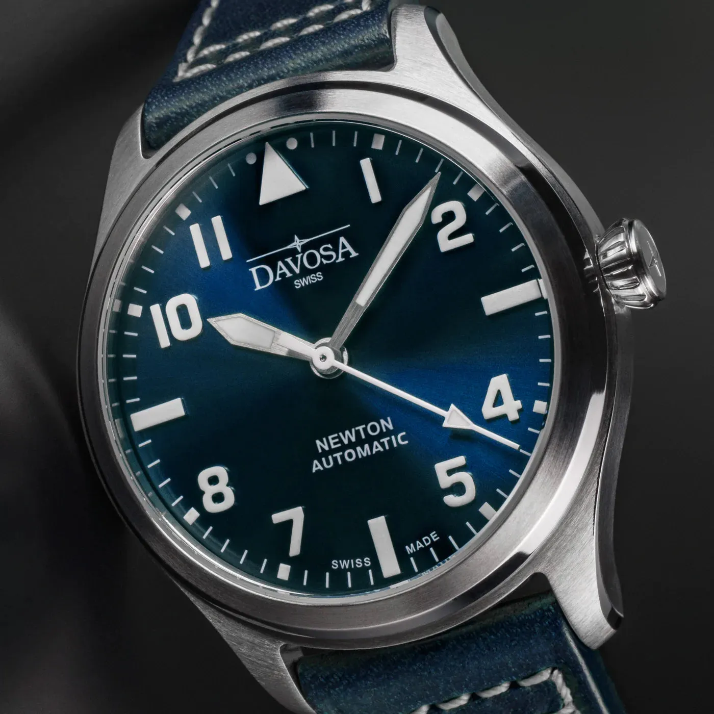 Newton Automatic 40mm Blue Blue Pilot Watch 16153045