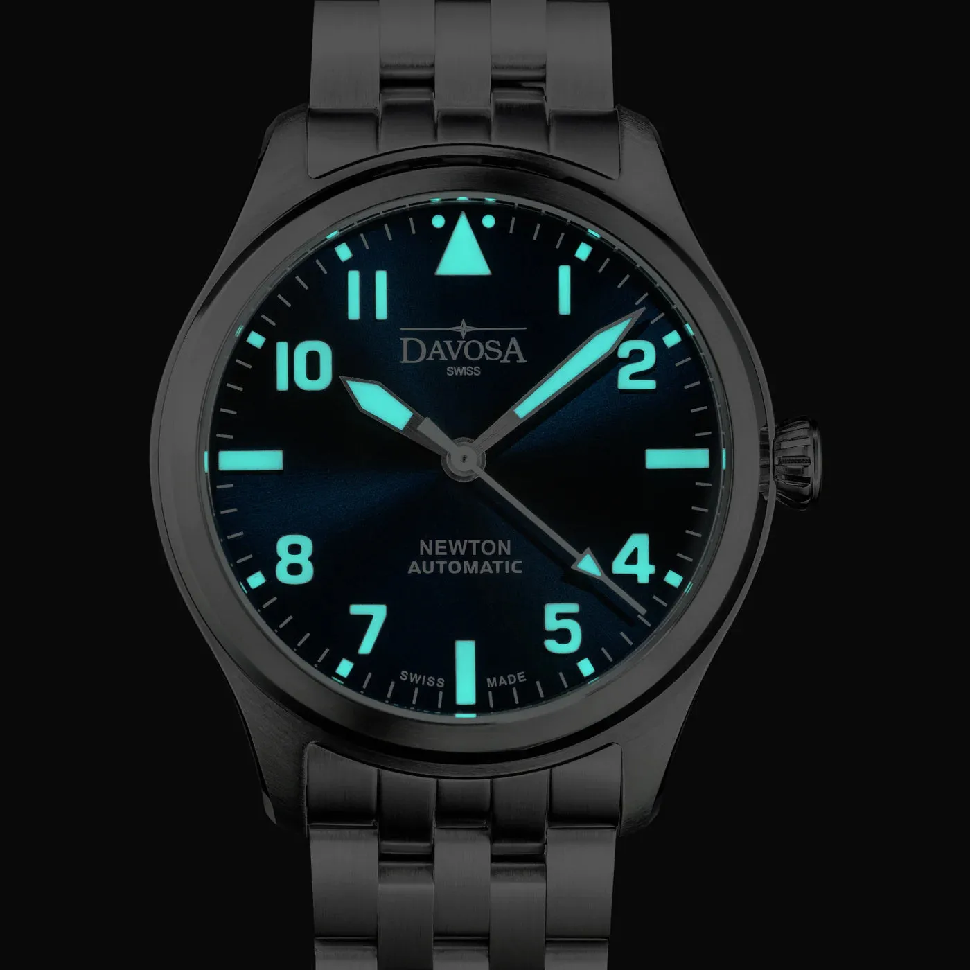 Newton Automatic 40mm Blue Pilot Watch 16153040