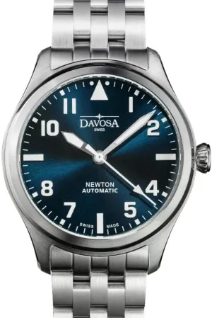 Newton Automatic 40mm Blue Pilot Watch 16153040