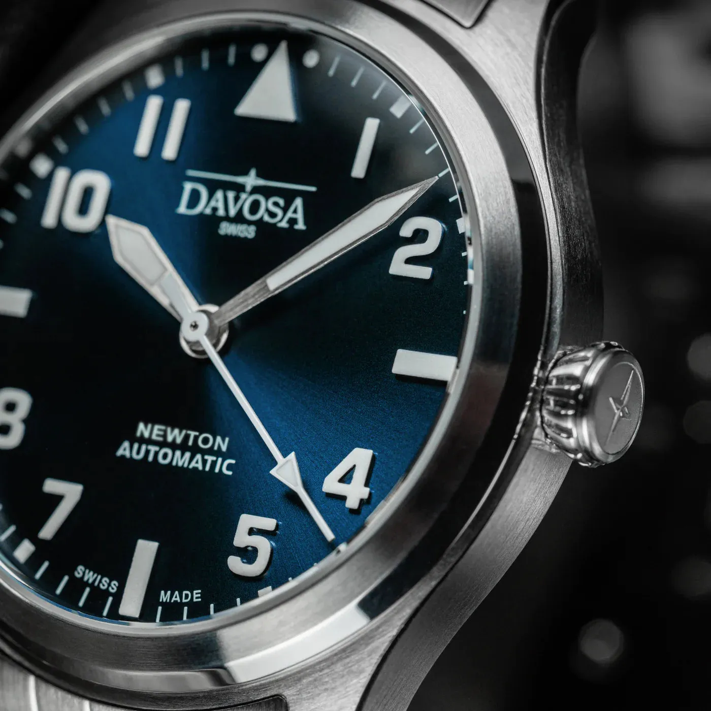 Newton Automatic 40mm Blue Pilot Watch 16153040