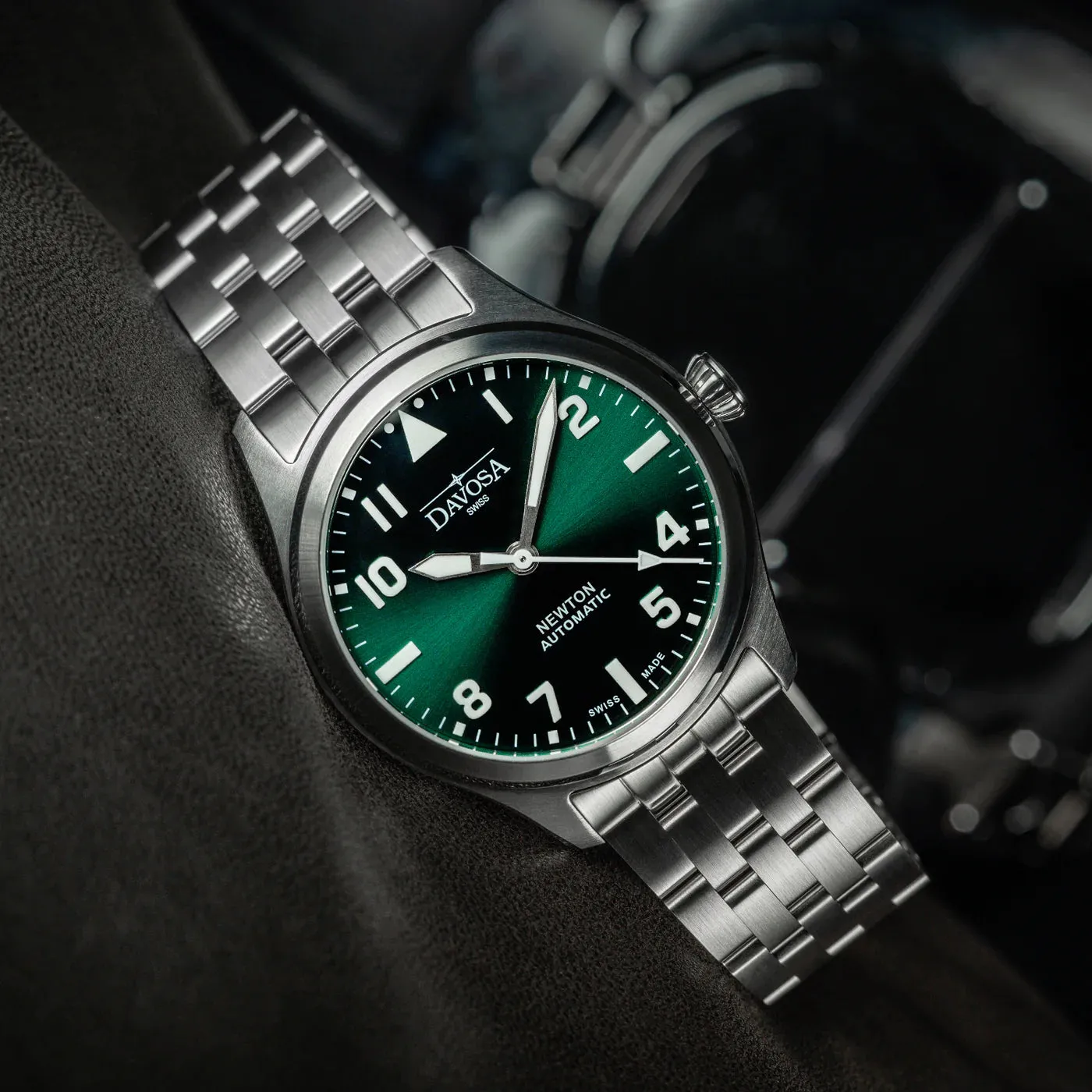 Newton Automatic 40mm Green Pilot Watch 16153070