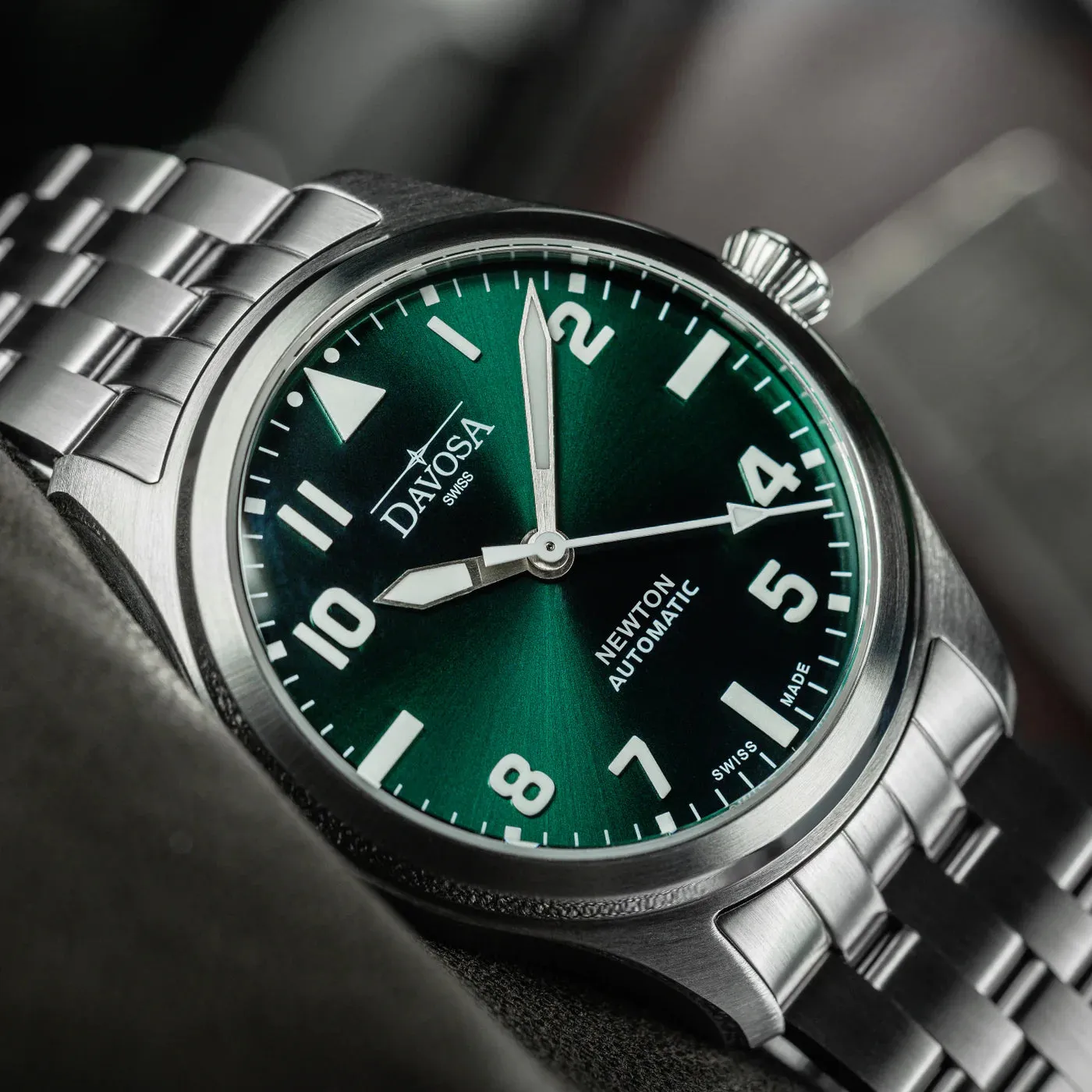 Newton Automatic 40mm Green Pilot Watch 16153070