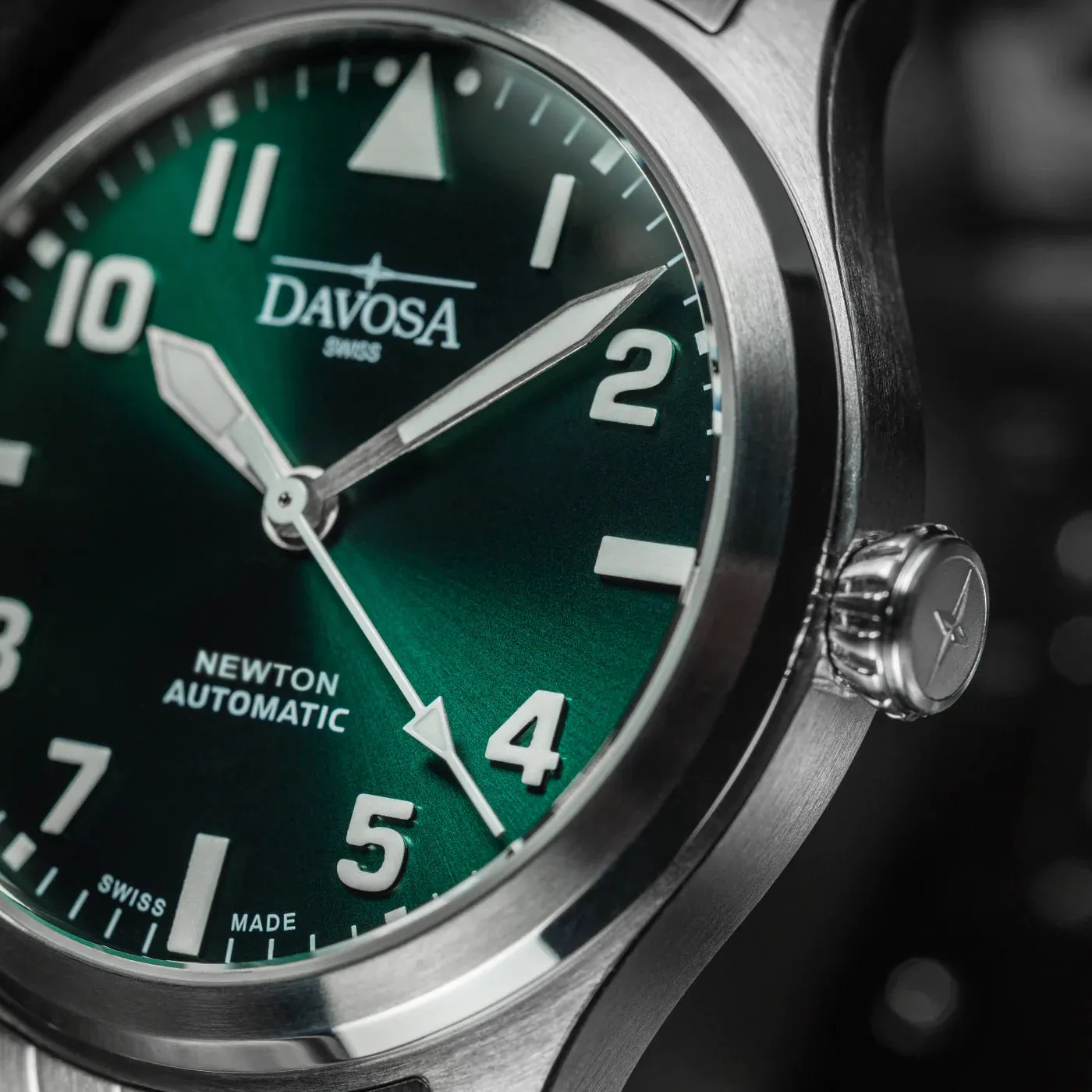 Newton Automatic 40mm Green Pilot Watch 16153070