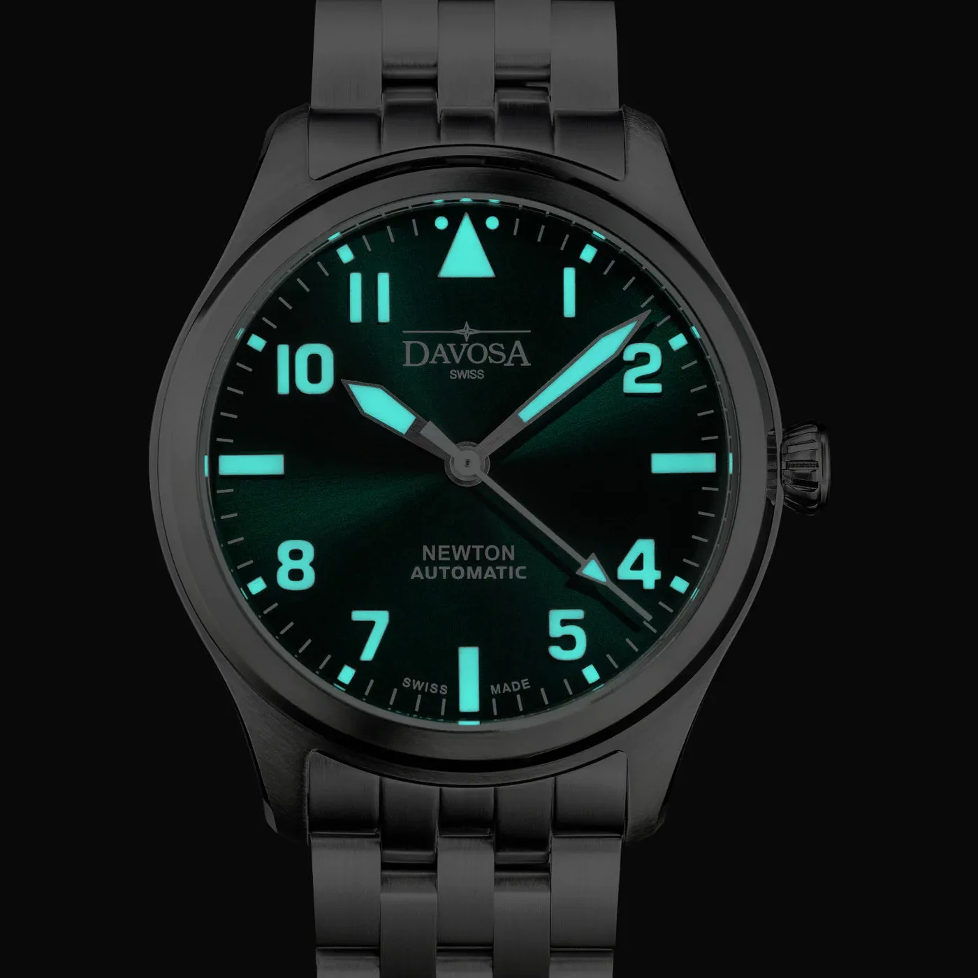 Newton Automatic 40mm Green Pilot Watch 16153070