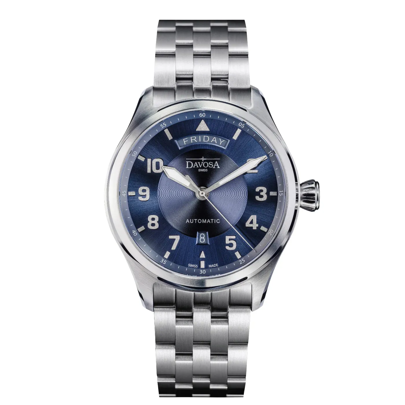 Newton Day-Date Automatic 44mm Blue Pilot Watch 16158540