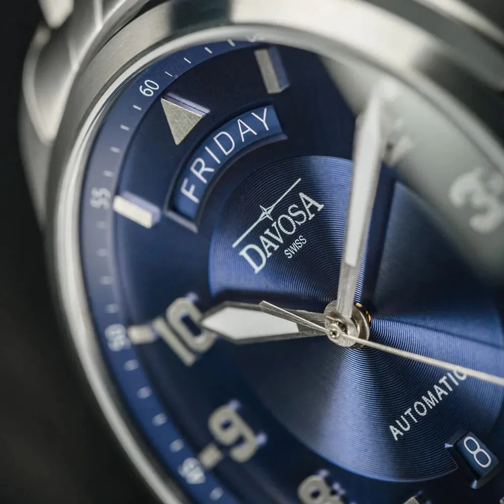 Newton Day-Date Automatic 44mm Blue Pilot Watch 16158540