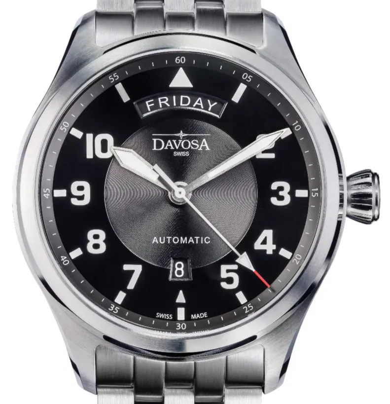 Newton Day-Date Automatic 44mm Grey Pilot Watch 16158510