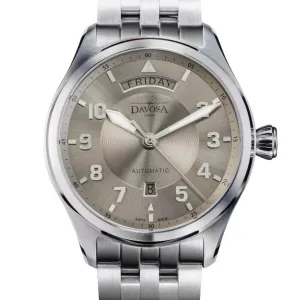 Newton Day-Date Automatic 44mm Grey Pilot Watch 16158510