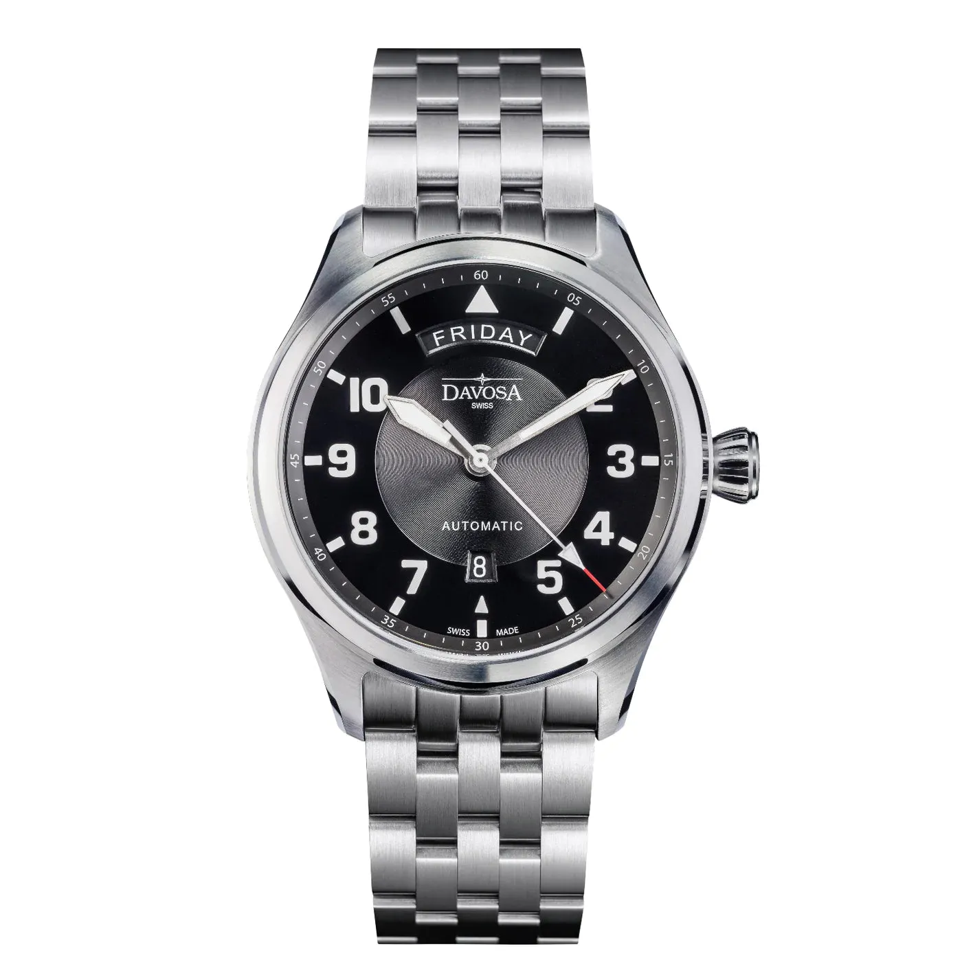 Newton Day-Date Automatic 44mm Grey Pilot Watch 16158510