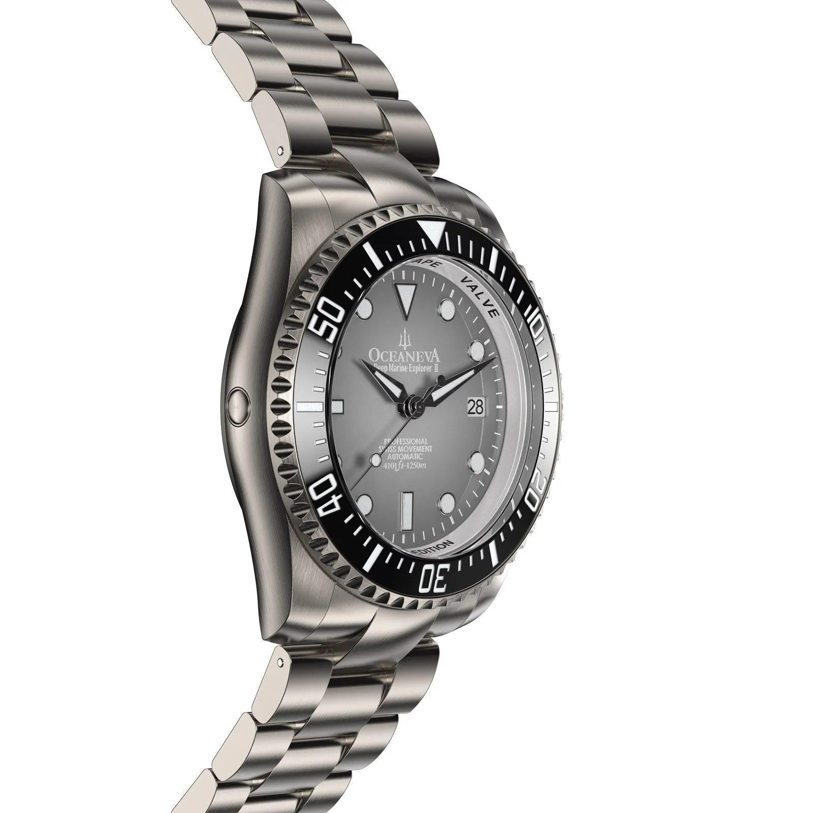 Oceaneva Deep Marine Explorer II Pro Diver Titanium Limited Edition 1250m - Light Gray Dia