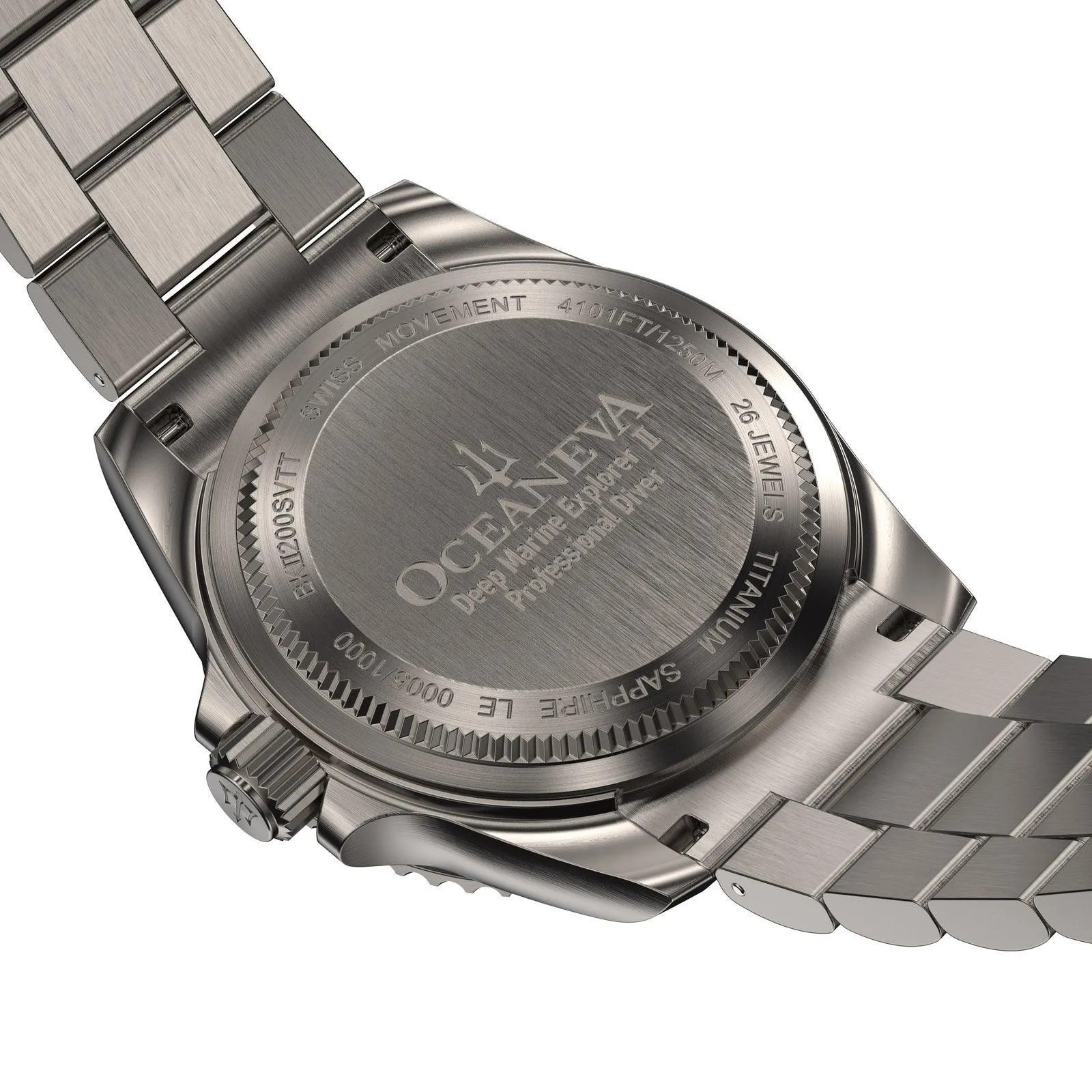 Oceaneva Deep Marine Explorer II Pro Diver Titanium Limited Edition 1250m - Light Gray Dia
