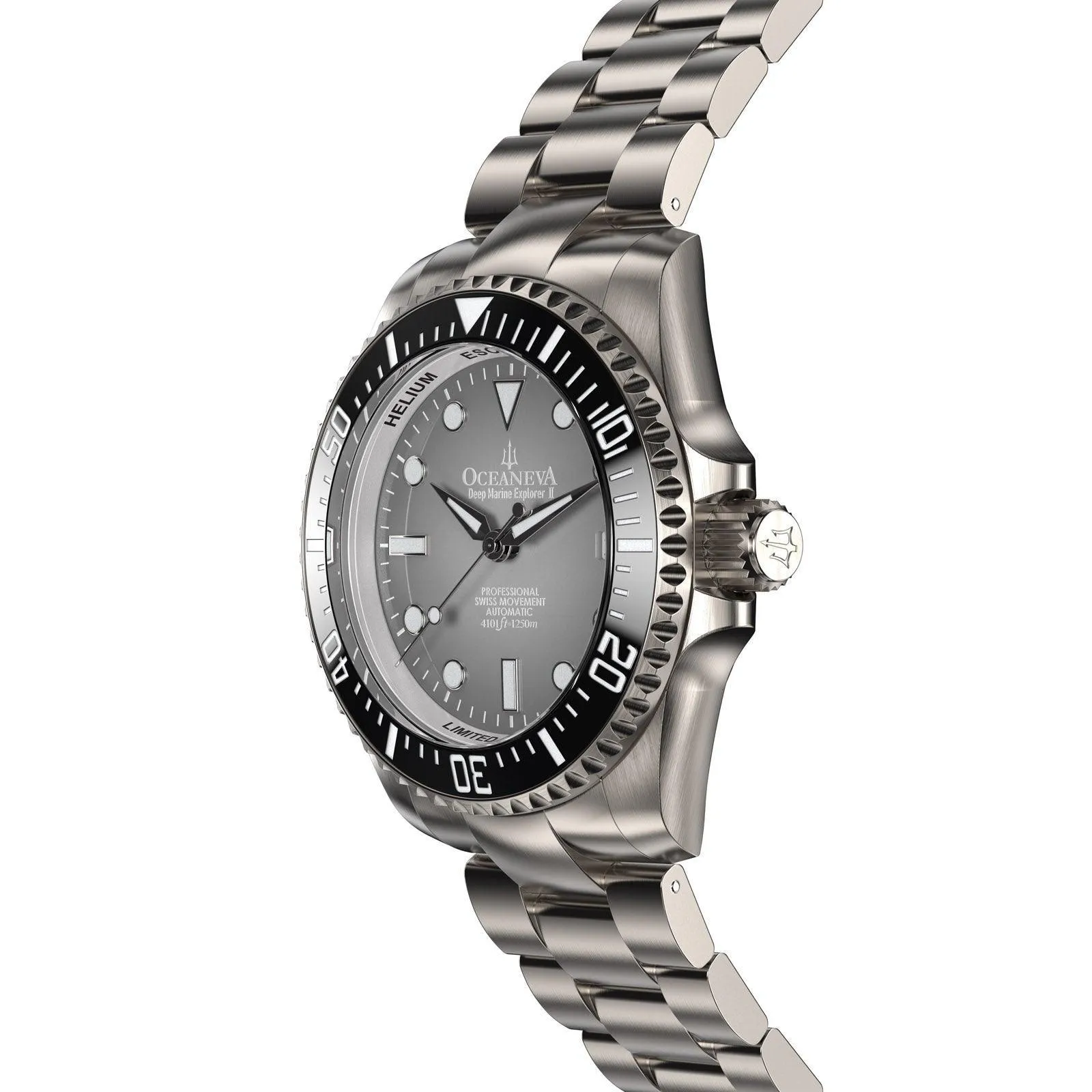 Oceaneva Deep Marine Explorer II Pro Diver Titanium Limited Edition 1250m - Light Gray Dia