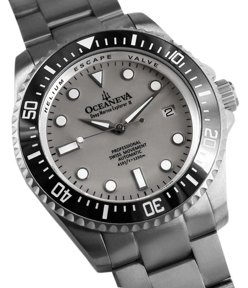 Oceaneva Deep Marine Explorer II Pro Diver Titanium Limited Edition 1250m - Light Gray Dia