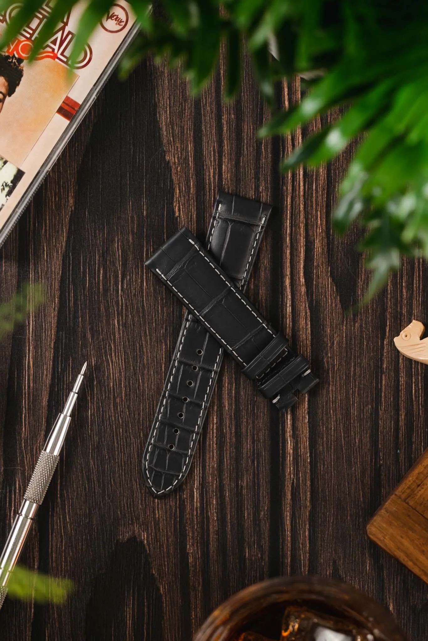 OMEGA CUZ007450 Seamaster 20mm Alligator Watch Strap - GREY