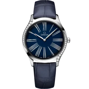 Omega De Ville Trésor 36mm steel on leather strap