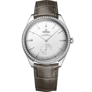 Omega De Ville Trésor 40 mm, steel on leather strap
