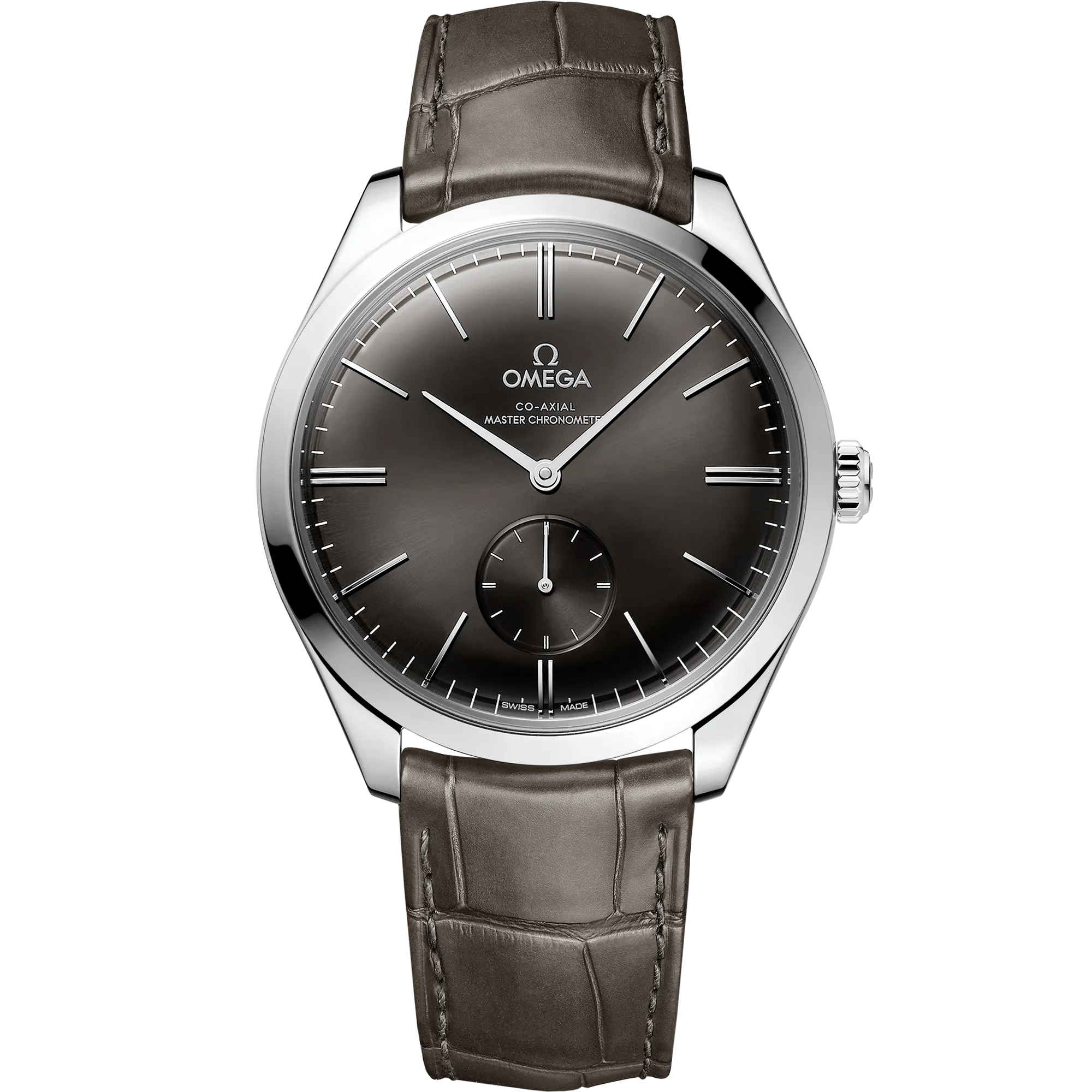 Omega De Ville Trésor 40 mm, steel on leather strap