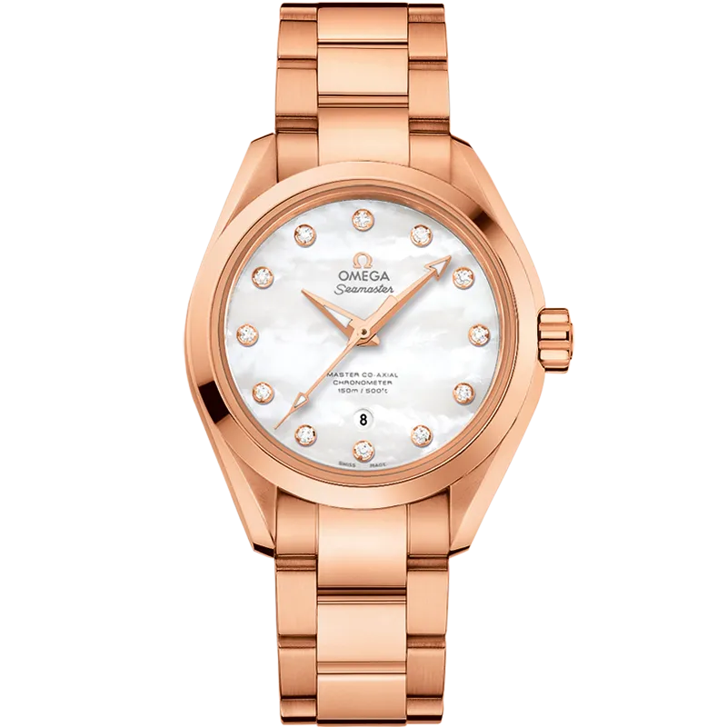 Omega Seamaster Aqua Terra 150M 34 mm, Sedna™ gold on Sedna™ gold