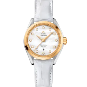 Omega Seamaster Aqua Terra 150M 34 mm, steel - yellow gold on leather strap