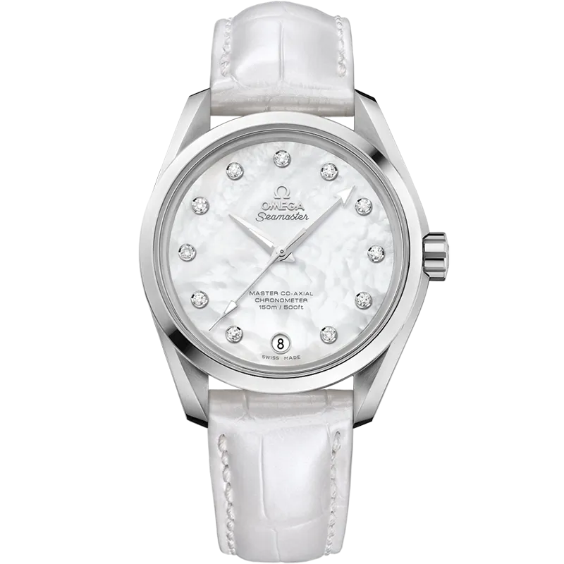 Omega Seamaster Aqua Terra 150M 38.5 mm, steel on leather strap