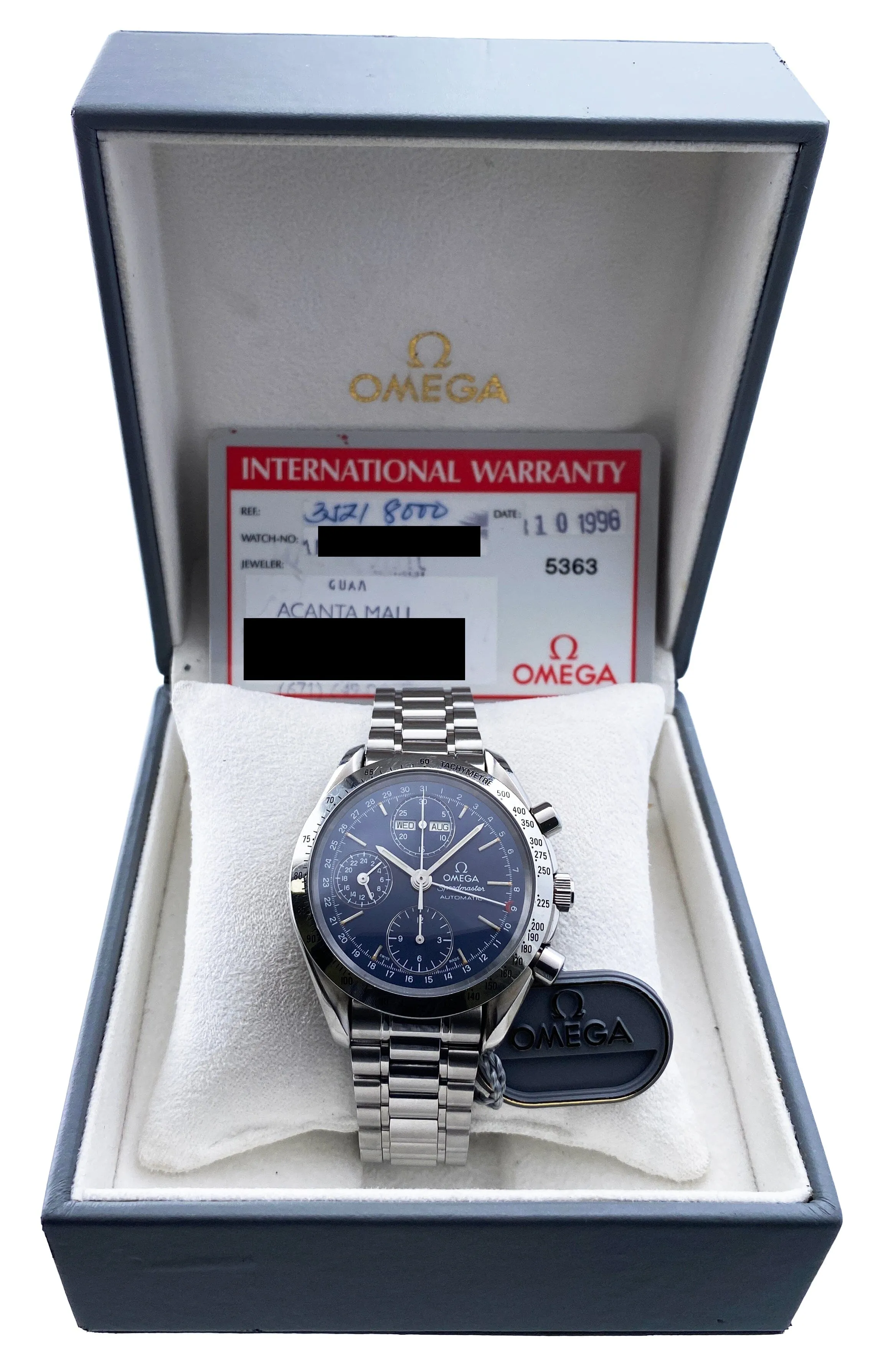 Omega Speedmaster Day-Date 3521.80 Triple Date Mens Watch Box Papers