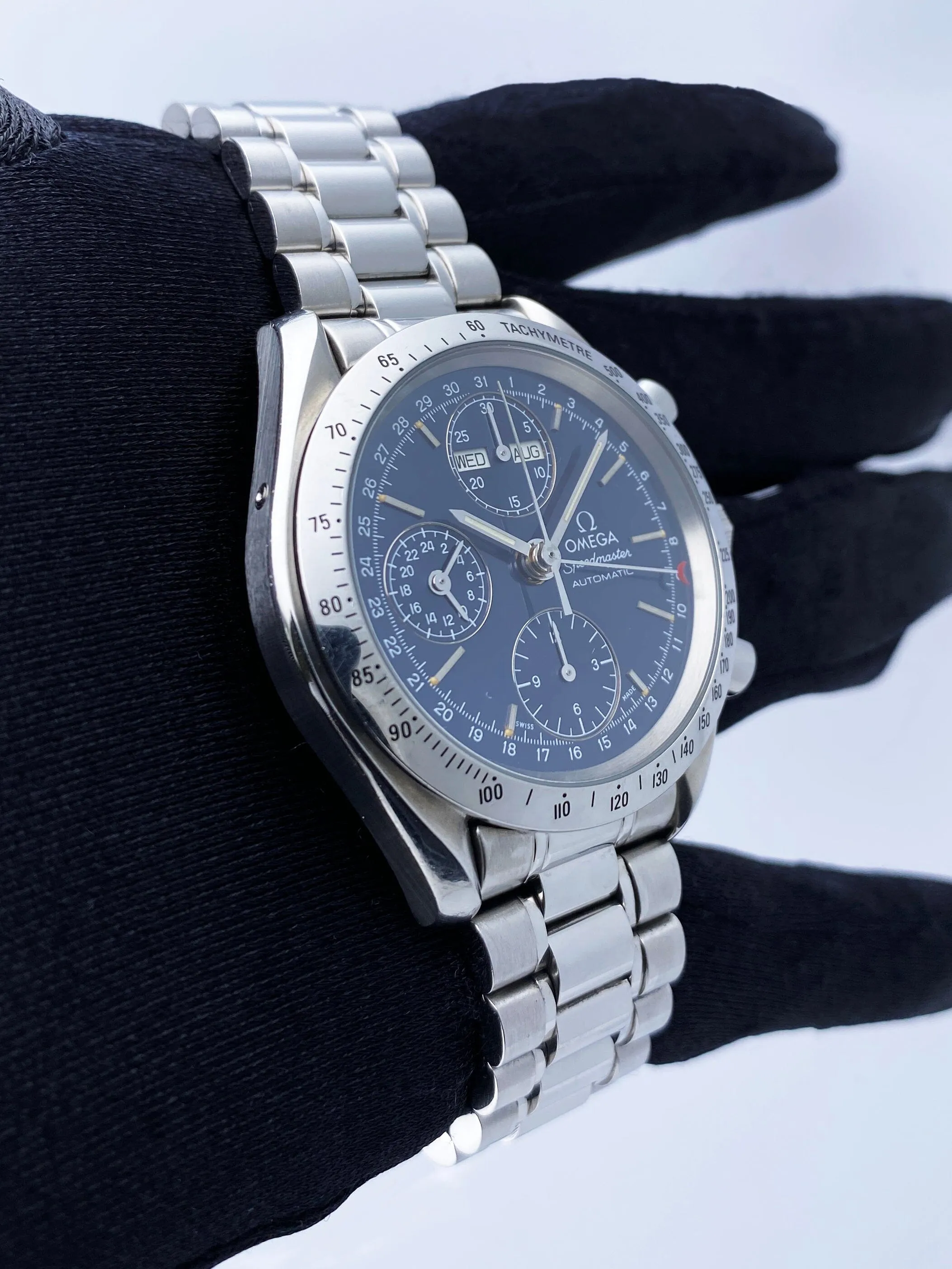 Omega Speedmaster Day-Date 3521.80 Triple Date Mens Watch Box Papers