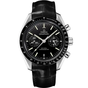 Omega Speedmaster Two Counters 44.25 mm, platinum on leather strap