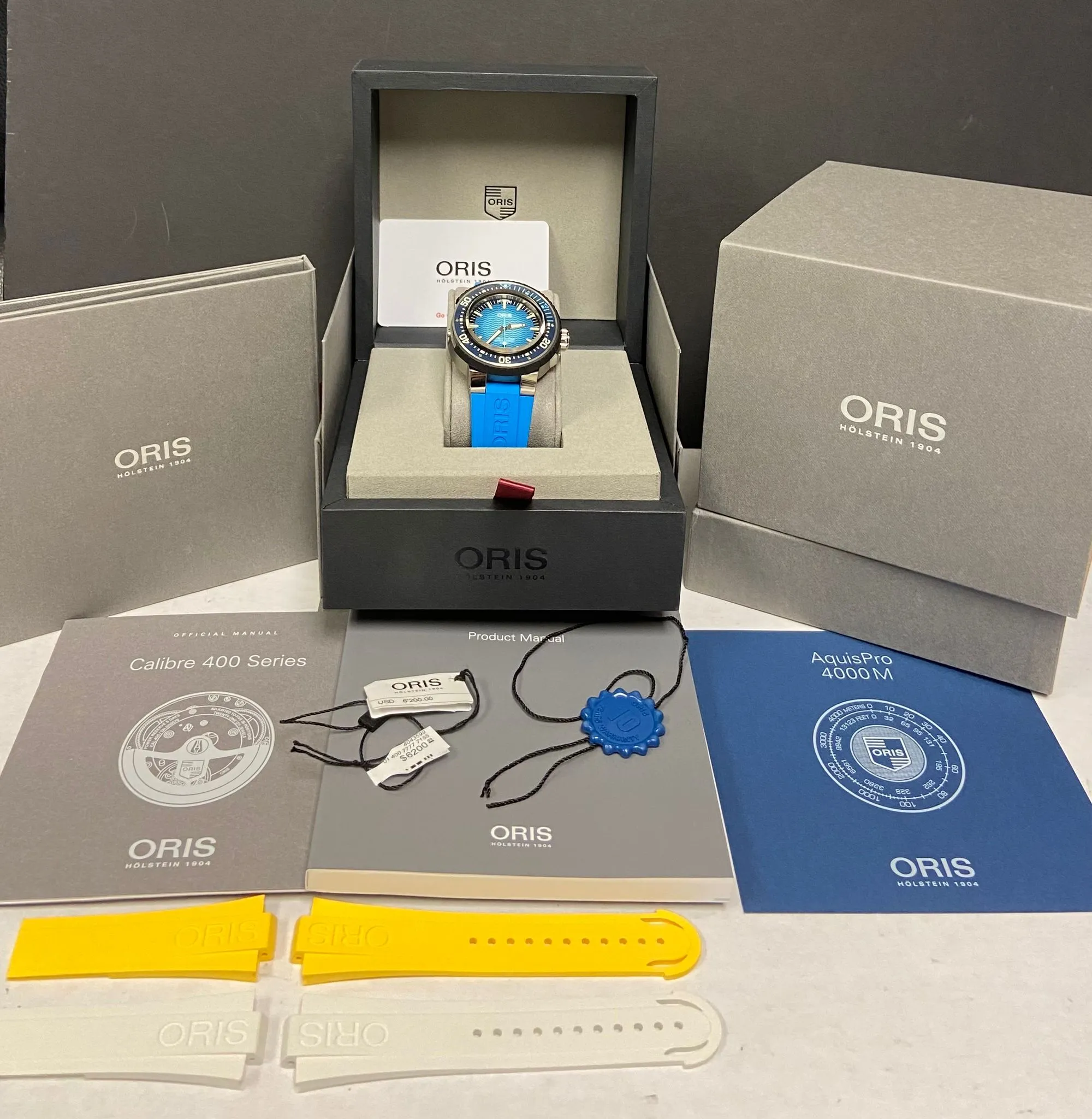 Oris Aquis Pro 4000M 01 400 7777 7155 Blue Dial Automatic Men's Watch