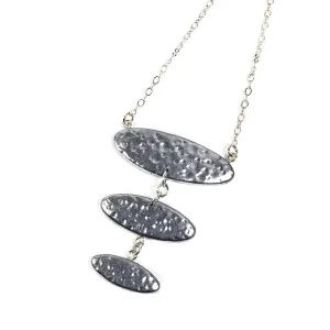 Oval Chandelier Necklace - Chrome