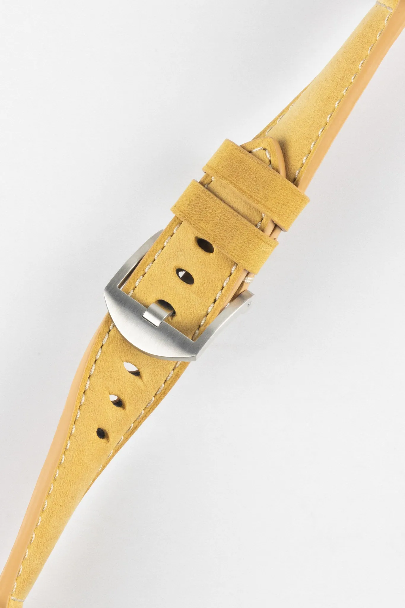 Padded Crazy Horse Watch Strap in TAN