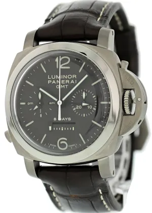 Panerai Luminor 1950 Chrono Monopulsante PAM311 8 Days GMT Titanio Mens Watch