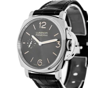 Panerai Luminor Due 3 Days Acciaio Stainless Steel Black Arabic Dial PAM00676