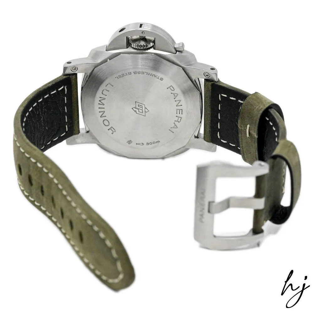 Panerai Men's Luminor Marina Stainless Steel 44mm White Stick & Arabic Numeral Dial Watch Reference #: PAM01314