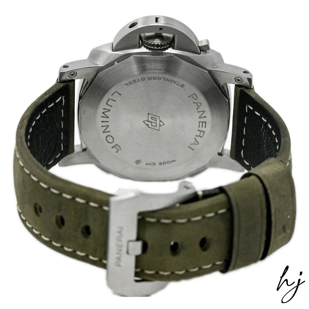 Panerai Men's Luminor Marina Stainless Steel 44mm White Stick & Arabic Numeral Dial Watch Reference #: PAM01314