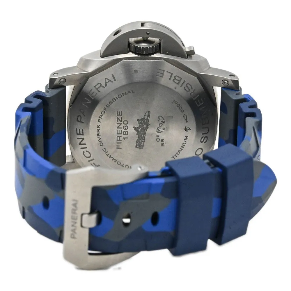 Panerai Men's Submersible Flyback Titanium 47mm Black Dial Watch Reference #: PAM00614