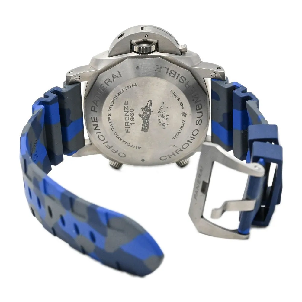 Panerai Men's Submersible Flyback Titanium 47mm Black Dial Watch Reference #: PAM00614