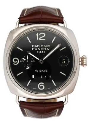Panerai Radiomir 10 Day GMT PAM00235 Mens Watch Box Papers