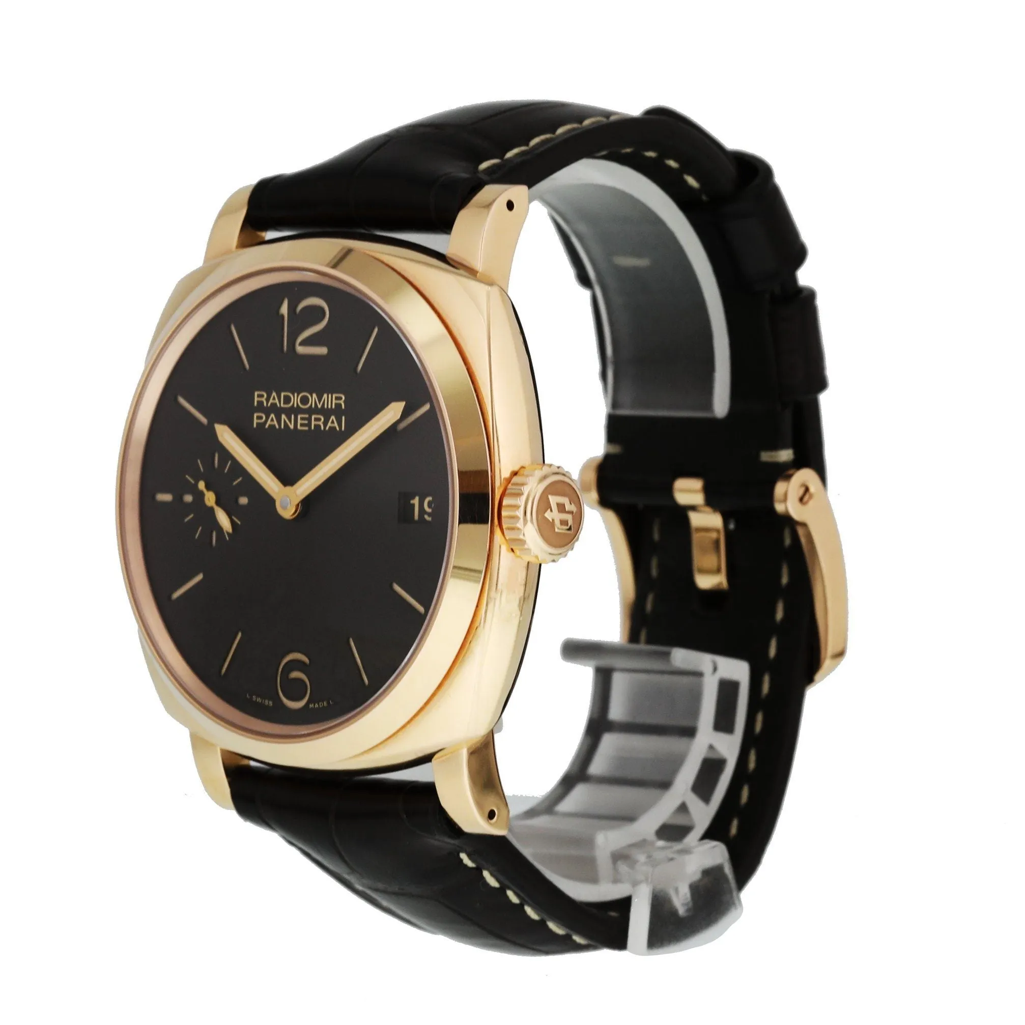 Panerai Radiomir 1940 PAM515 3 Days Oro Rosso Mens Watch Box & Papers
