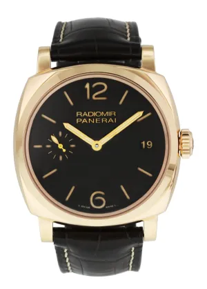 Panerai Radiomir 1940 PAM515 3 Days Oro Rosso Mens Watch Box & Papers