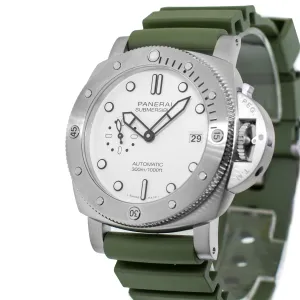 Panerai Submersible Quarantaquattro Bianco Steel White Index 44mm PAM01226