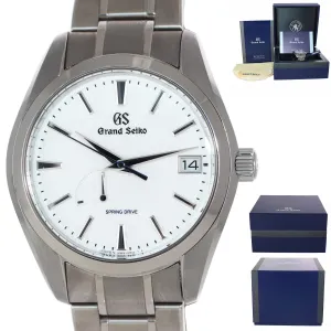 PAPERS Grand Seiko GS 41mm Titanium Snowflake Automatic SBGA211 9R65-0AEO Watch