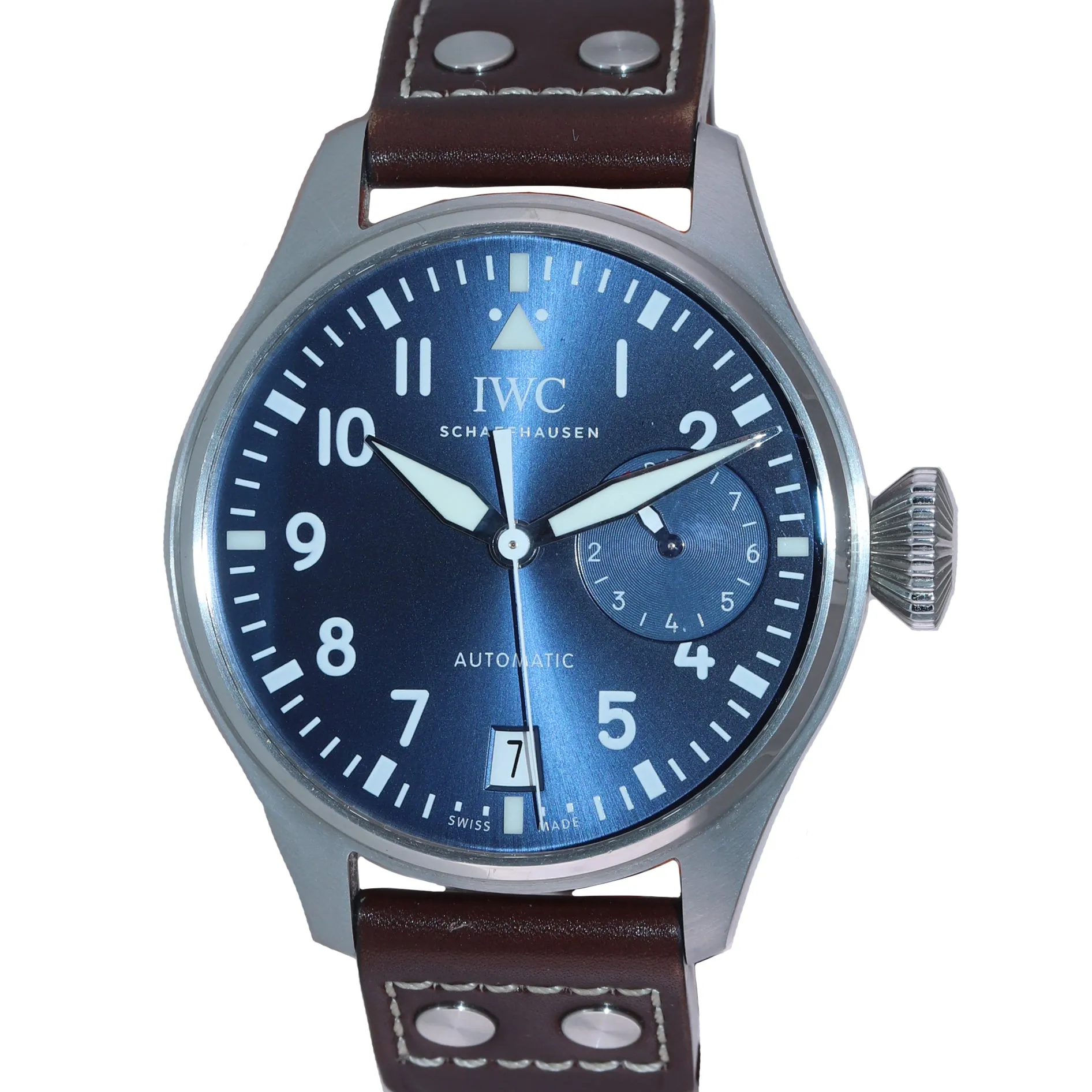 PAPERS IWC Big Pilot Le Petit Prince Blue 46mm 7Day Watch Steel IW500916 5009-16