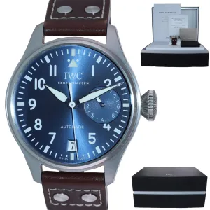 PAPERS IWC Big Pilot Le Petit Prince Blue 46mm 7Day Watch Steel IW500916 5009-16