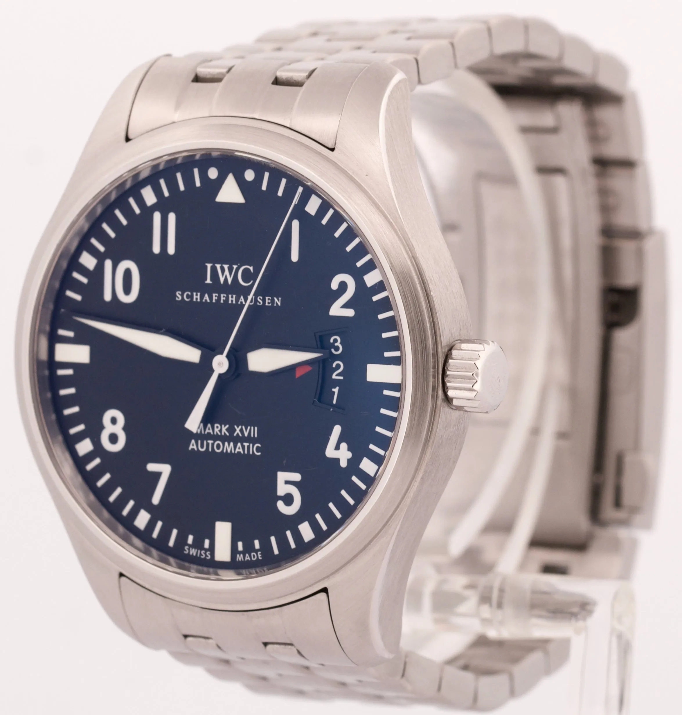 PAPERS IWC Pilot Mark XVII 17 Black Arabic 41mm Stainless Date Watch IW326504