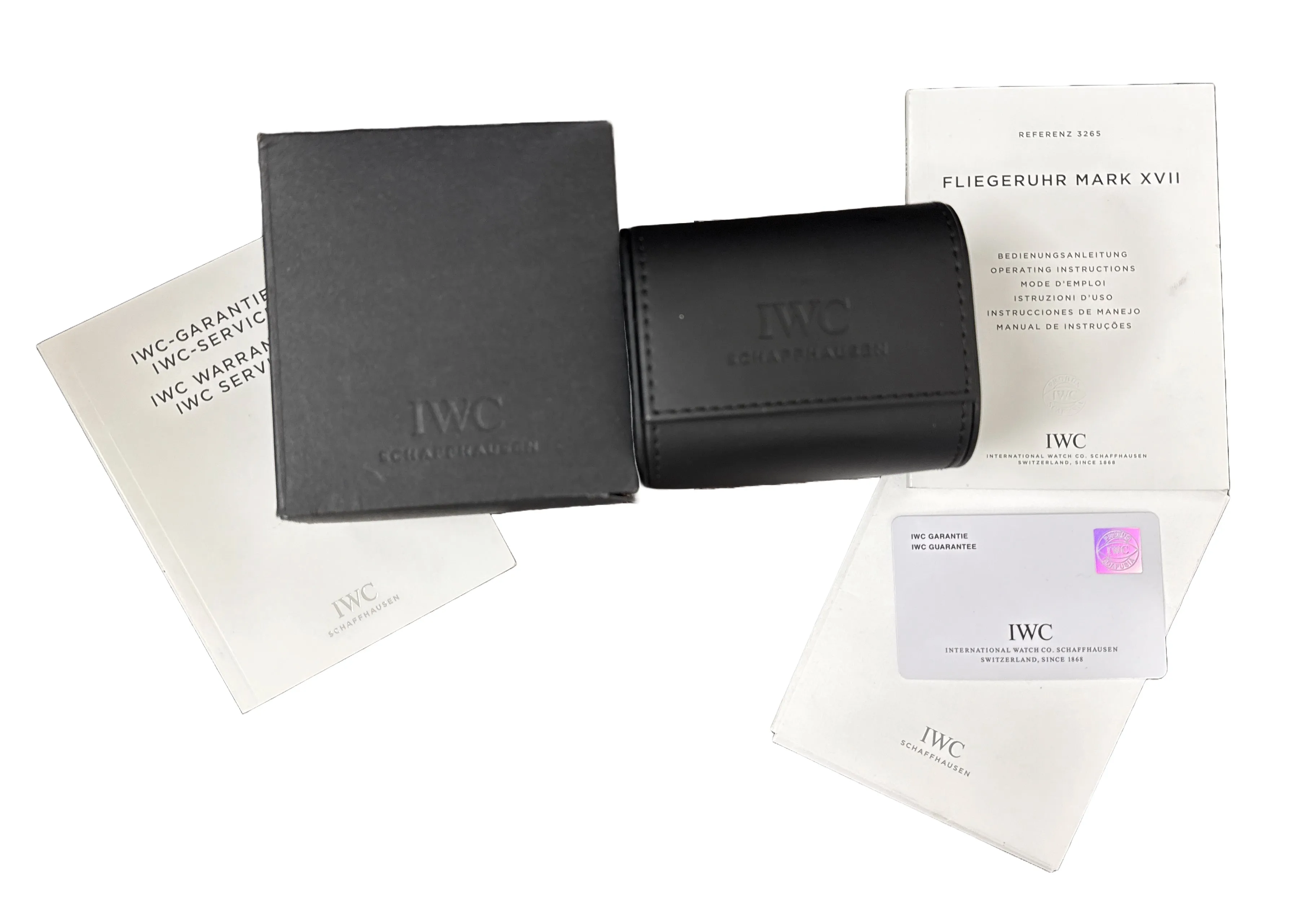 PAPERS IWC Pilot Mark XVII 17 Black Arabic 41mm Stainless Date Watch IW326504
